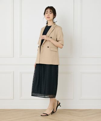 《大きいサイズ》タックレーススカート（７１５２１５２８２３）