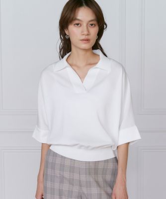 ＜INED (Women)＞ドルマンスリーブスキッパーニット《ＹＶＯＮ》（７１５２１７０１１８）