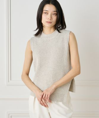 INED｜《大きいサイズ》アシンメトリーニットプルオーバー