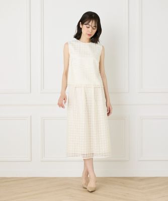 ノースリーブレースブラウス（7152182023） | INED (Women