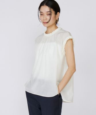 ＜INED (Women)＞タックフリルブラウス（７１５２１８２０３８）