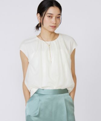 《大きいサイズ》チュールブラウス（７１５２１８２８２８）