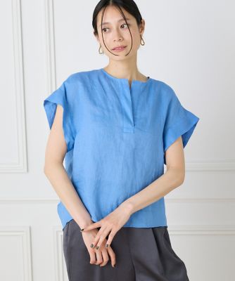 《大きいサイズ》リネンスキッパーブラウス（７１５２１８２８３１）