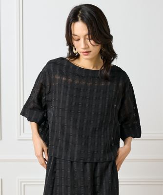 INED L (Women/大きいサイズ)/イネドＬ 《大きいサイズ》シアーチェックブラウス（７１５２１８２８４０）