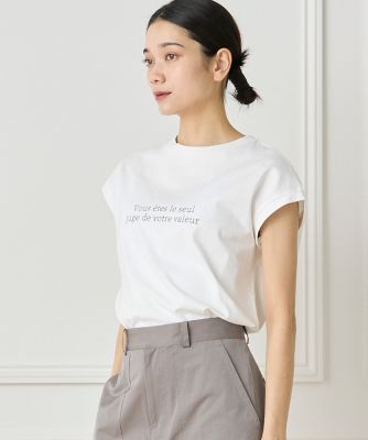 INED (Women)/イネド ロゴＴシャツ（７１５２１９００２３）