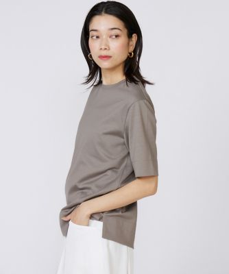 INED L (Women/大きいサイズ)/イネドＬ 《大きいサイズ》サイドスリットデザインＴシャツ（７１５２１９０８２９）