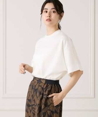 ＜INED L (Women/大きいサイズ)＞《大きいサイズ》シアーオーバーサイズカットソー（７１５２１９０８３６）