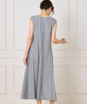 Yves Saint Laurent ネイビー ストライプ ワンピース ネイビー（紺）系 XS以下 Saint Laurent(サンローラン