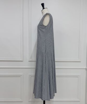 《大きいサイズ》ストライプフレアカットワンピース（７１５２１９２８０２）