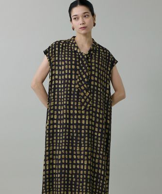 【ジバンシィ】ボウタイワンピース 長袖 チェック 毛100 レトロ 秋冬 美品 ジバンシィ】ボウタイワンピース 長袖 チェック 毛100 レトロ