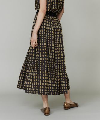 デフォルメチェックプリントスカート（7153152008） | INED