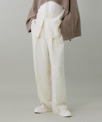 ＜INED (Women)＞ライトカルゼ　ツータックワイドパンツ（７１５３１６１００５）