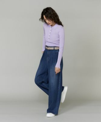 INED別注 ツータックワイドデニム Lemongrass