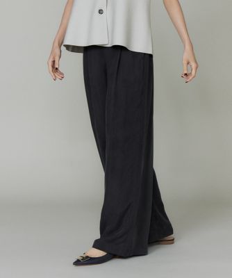 ＜INED L (Women/大きいサイズ)＞《大きいサイズ》キュプラフィブリルストレートパンツ（７１５３１６１８０７）