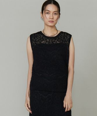 ＜INED (Women)＞レース柄ノースリーブプルオーバー（７１５３１７００１１）