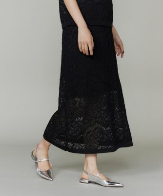 ＜INED (Women)＞レース柄ニットスカート（７１５３１７５０１２）