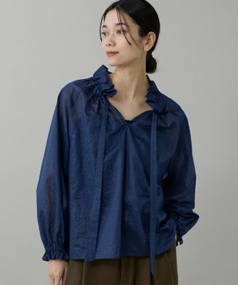 美品◎ イネド　細ボウタイブラウス　ブラック INED（イネド）の「細ボウタイブラウス（シャツ/ブラウス）」 - WEAR