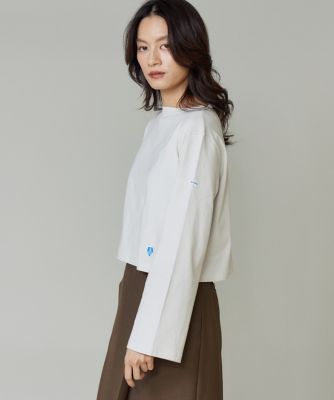 ＜SUPERIOR CLOSET (Women)＞ＢＦＪ＿ＳＨＯＲＴ　ＢＯＡＴ　ＮＥＣＫ　ボートネックショート丈カットソー《ＯＲＣＩＶＡＬ》（７１５３１９０６０１）