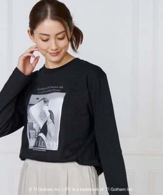 ＜SUPERIOR CLOSET (Women)＞Ｎｉｎａ　Ｌｅｅｎ　ＦＯＩＬ　ＰＲＩＮＴ　ロングスリーブＴシャツ《ＧＯＯＤ　ＲＯＣＫ　ＳＰＥＥＤ》（７１５３１９０６１０）