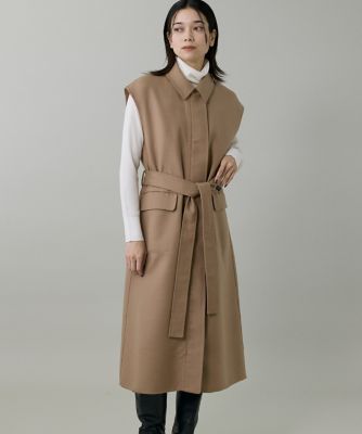 INED (Women)/イネド ダブルフェイス2WAYロングジレ(7154111004) 41ベージュ アウター【三越伊勢丹/公式】