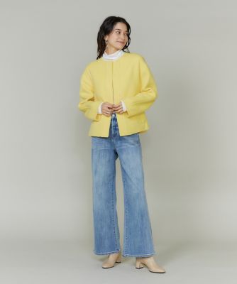 ノーカラーショートコート（7154112010） | INED (Women