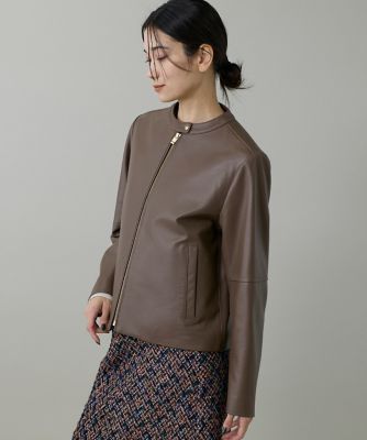 ラムレザー ジップアップブルゾン（7154143001） | INED