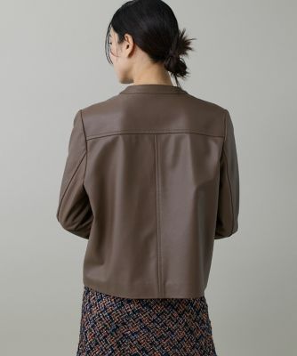 ラムレザー ジップアップブルゾン（7154143001） | INED