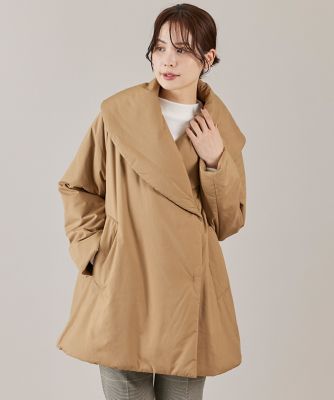 ショールカラーミドル丈中綿コート（7154144009） | INED