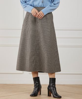 ＜INED (Women)＞ダブルフェイスＡラインスカート（７１５４１５２０１４）