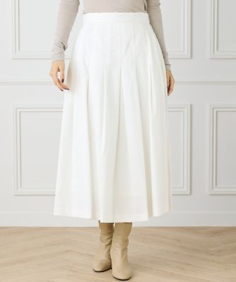 ＜INED L (Women/大きいサイズ)＞《大きいサイズ》タックプリーツスカート（７１５４１５２８１５）