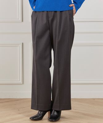＜INED (Women)＞ツータックセミワイドパンツ（７１５４１６１０１０）