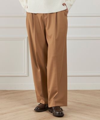 ツータックセミワイドパンツ（7154161010） | INED (Women