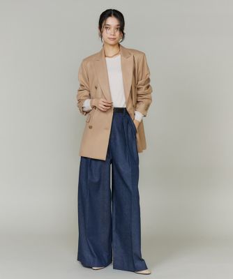 三尋木奈保コラボ・Oggi11月号掲載商品》大人ワイドデニムパンツ