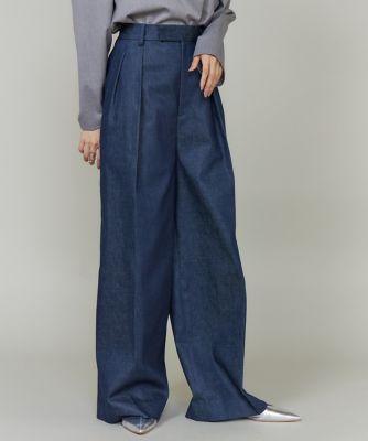 大きいサイズ》大人ワイドデニムパンツ《三尋木奈保コラボ