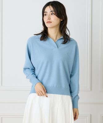 ポロ衿ドルマンニット （7154170002） | INED (Women