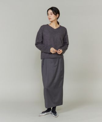 チャイニーズラクーンVネックニット（7154170006） | INED