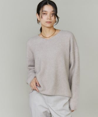 チャイニーズラクーンVネックニット（7154170006） | INED