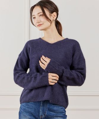 チャイニーズラクーンVネックニット（7154170006） | INED