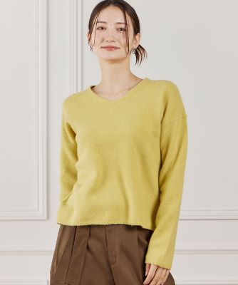 IENA チャイニーズラクーンセーター　美品！ ROPÉ(ロペ) / チャイニーズラクーンウールラグランスリーブクルー