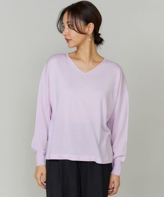 オーバーサイズVネックニット（7154170007） | INED (Women