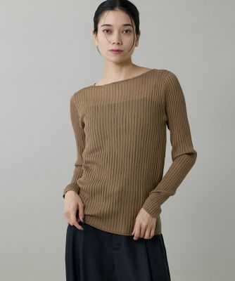 ＜INED (Women)＞ワイドリブボートネックニット（７１５４１７００２２）