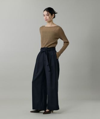 コンテ　ワイドリブ　ボートネックニット コンテ ワイドリブ ボートネックニット