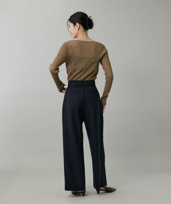 ワイドリブボートネックニット（7154170022） | INED