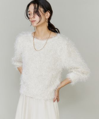 ＜INED (Women)＞シャギーヤーンニットプルオーバー（７１５４１７００４７）