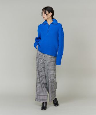 ハーフジッププルオーバーニット（7154170051） | INED