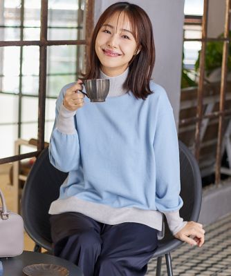 6343【美品】ブリーフィング　ハイネック長袖ニット　薄手　ウール ブリーフィング ハイネックセーター 6343【美品】ブリーフィング