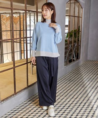 ウール100％ハイネックニット（7154170701） | INED