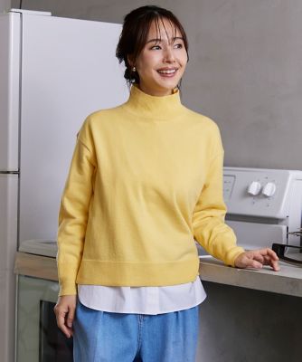 ウール100％ハイネックニット（7154170701） | INED