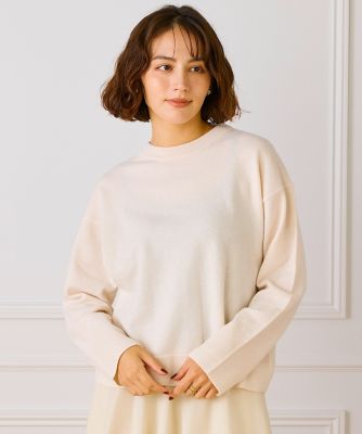 ウール100％クルーネックニット（7154170702） | INED