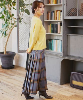 ウール100％クルーネックニット（7154170702） | INED